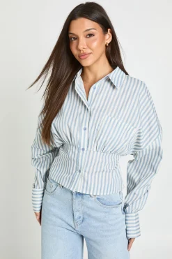 boohoo Chemise Rayée Cintrée<Femme Tops