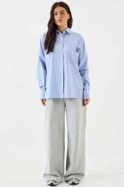 DSGN Studio Chemise Rayée en Popeline de Coton Oversize<Femme Dsgn Studio|Tops