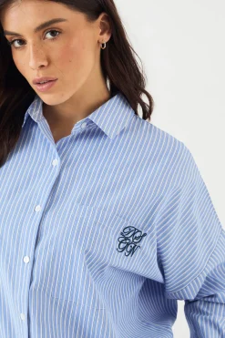 DSGN Studio Chemise Rayée en Popeline de Coton Oversize<Femme Dsgn Studio|Tops