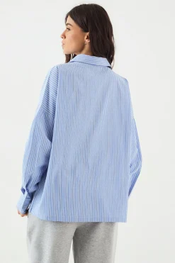 DSGN Studio Chemise Rayée en Popeline de Coton Oversize<Femme Dsgn Studio|Tops