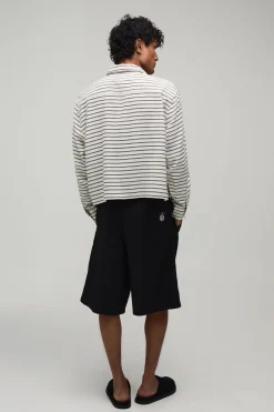 Chemise Rayée Oversize Boxy Courte
