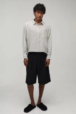 Chemise Rayée Oversize Boxy Courte