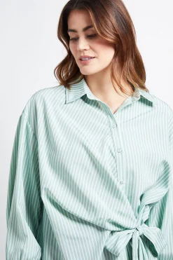 Chemise à Rayures avec Lien Latéral
