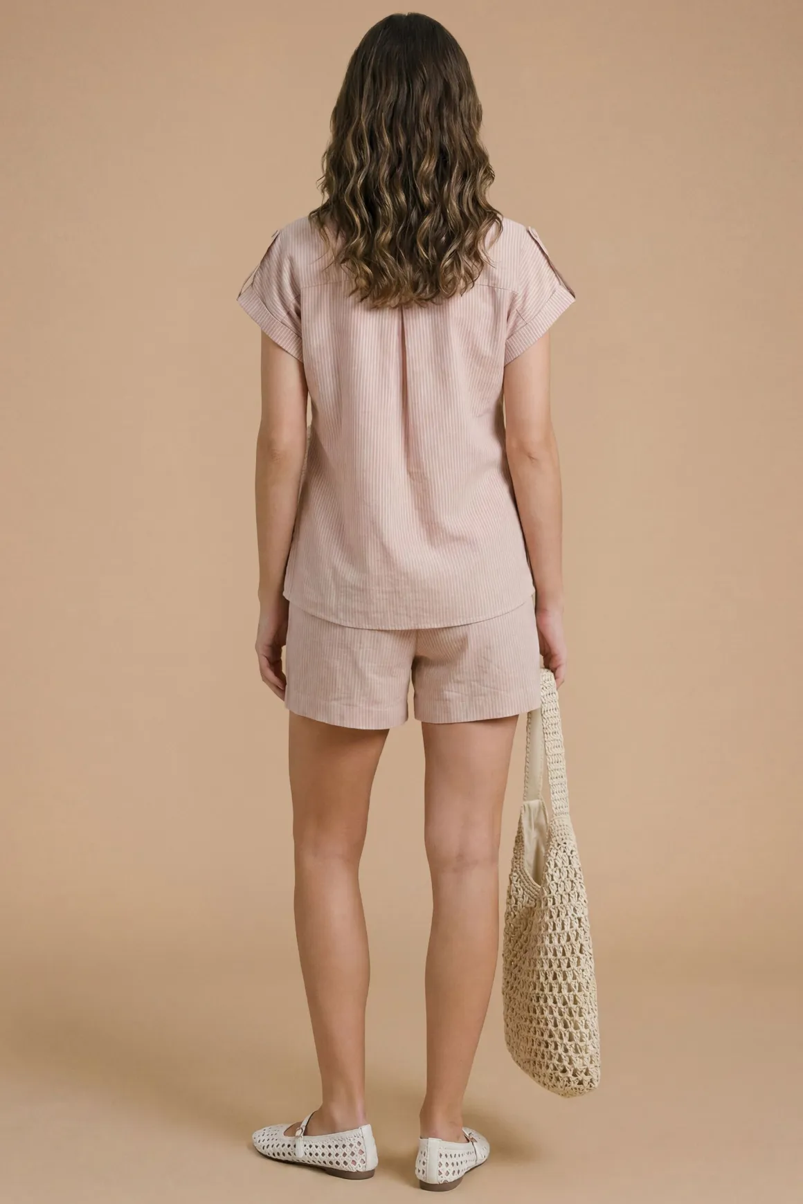 Chemise À Rayures Avec Liens Latéraux