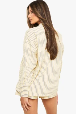 Chemise à rayures, coupe décontractée