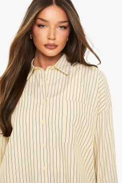 Chemise à rayures, coupe décontractée