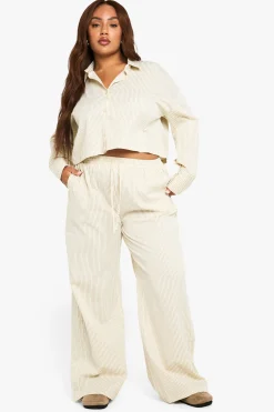 Chemise à rayures cropped Boxy Plus