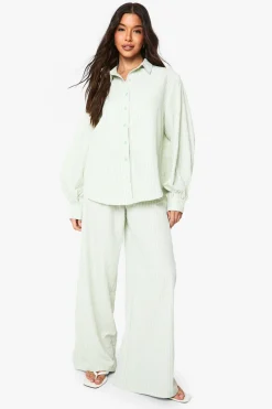boohoo Chemise à rayures en coupe décontractée<Femme Tops