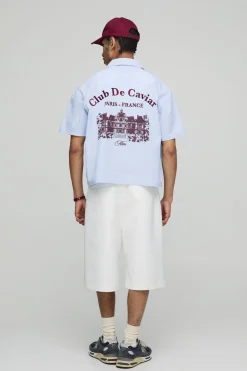 Chemise à rayures imprimées Oversized Boxy Club De Caviar