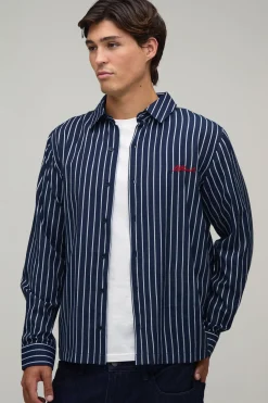 Chemise À Rayures À Manches Longues Coupe Regular