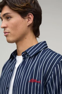 Chemise À Rayures À Manches Longues Coupe Regular
