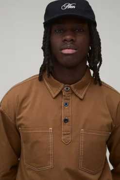 Chemise Regular Fit Western à Poche Par-Dessus la Tête