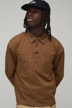 Chemise Regular Fit Western à Poche Par-Dessus la Tête