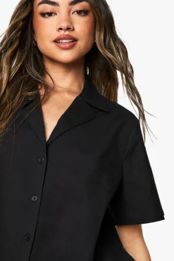 boohoo Chemise resort à manches courtes oversize<Femme Tops