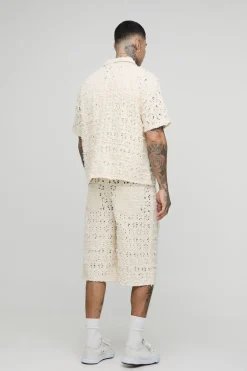 boohooMAN Chemise Revere Boxy Grande Taille Ultra-Délabrée<Homme Denim|Tout Afficher