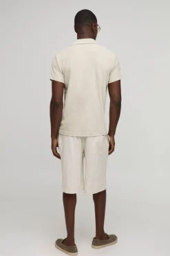 Chemise Revere en tissu éponge, coupe régulière