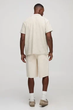 Chemise Revere en tissu éponge coupe régulière
