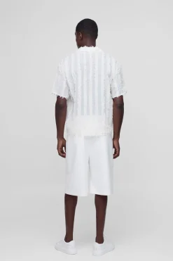Chemise Revere à rayures tufted régulières