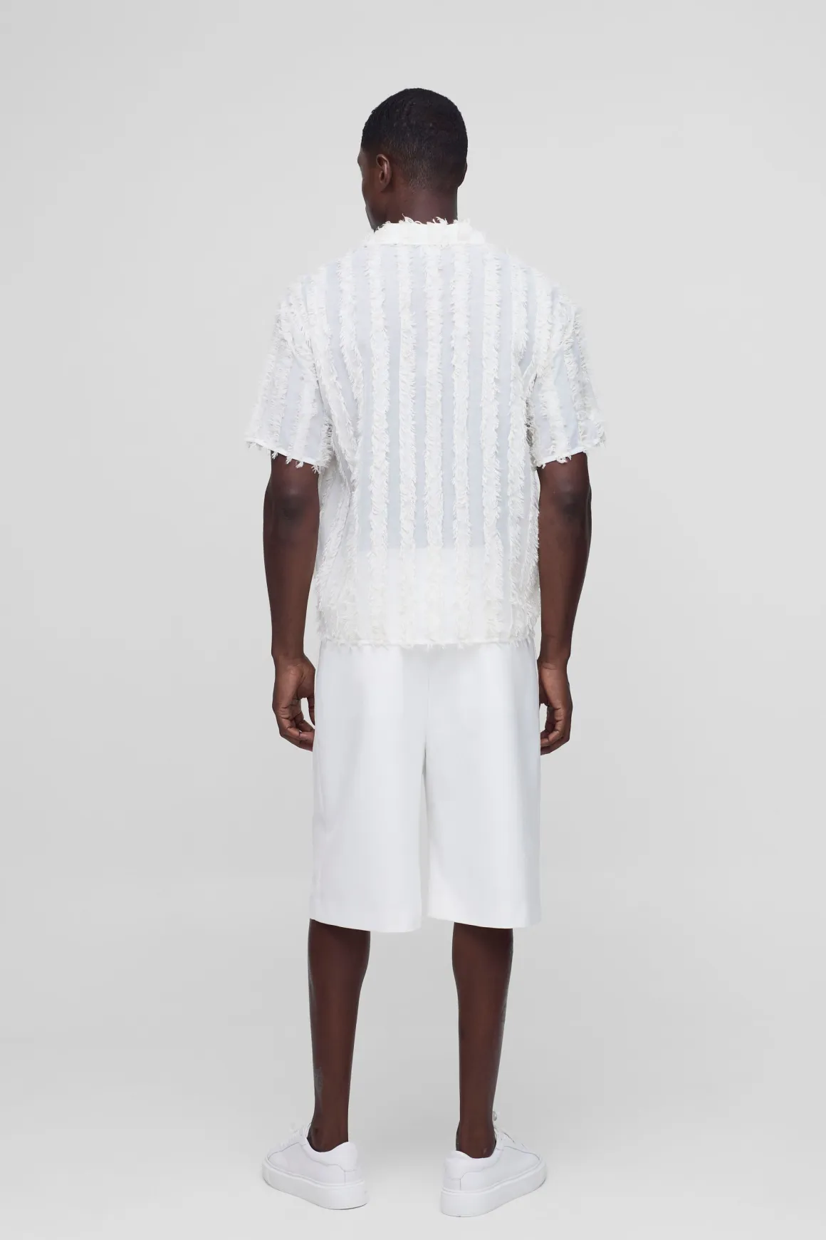 Chemise Revere à rayures tufted régulières