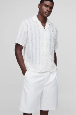 Chemise Revere à rayures tufted régulières