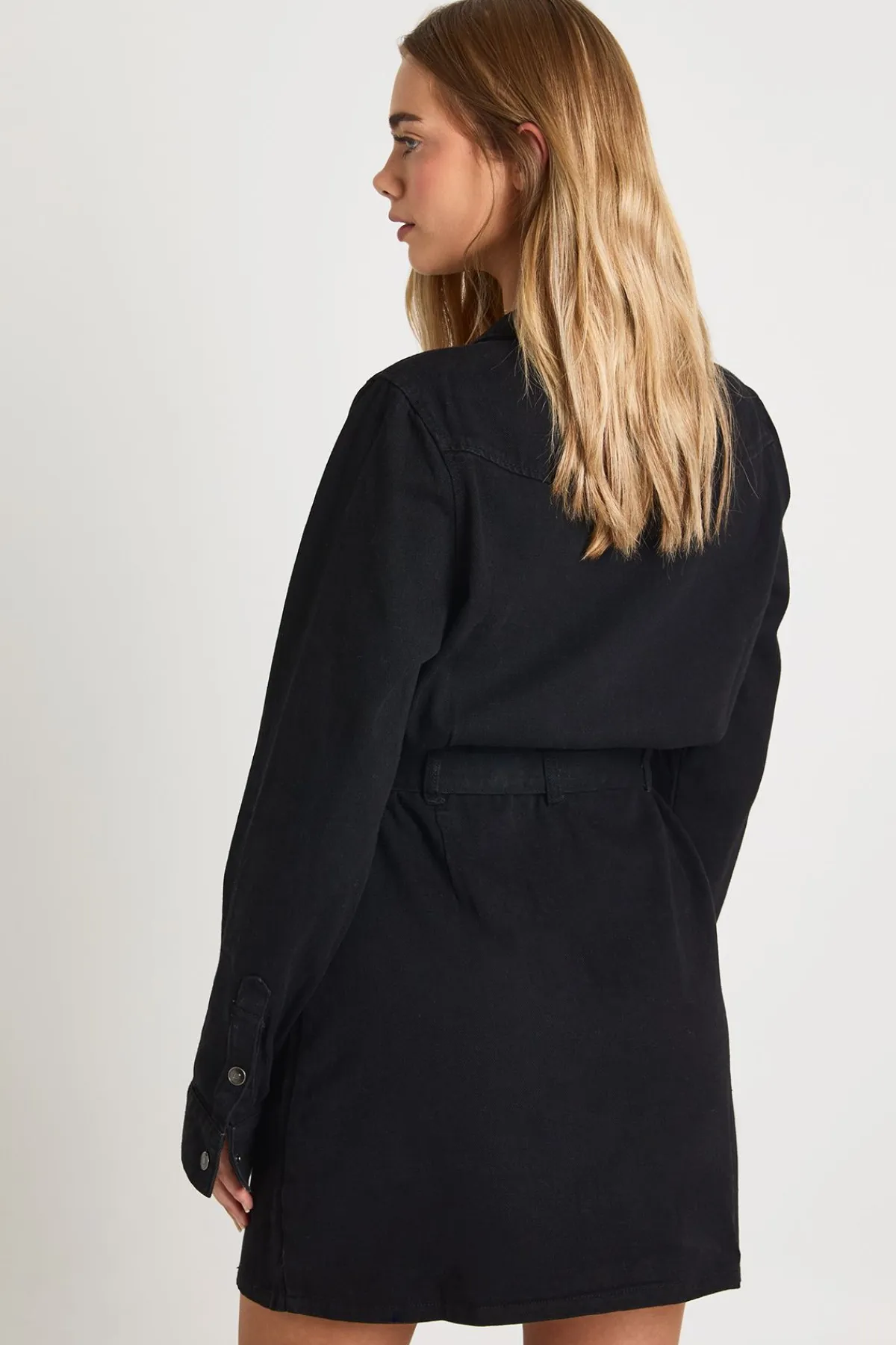 boohoo Chemise-robe en denim<Femme Denim|Denim