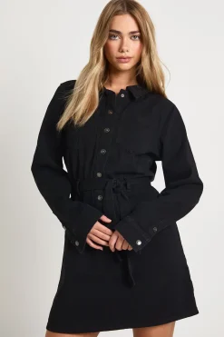 boohoo Chemise-robe en denim<Femme Denim|Denim