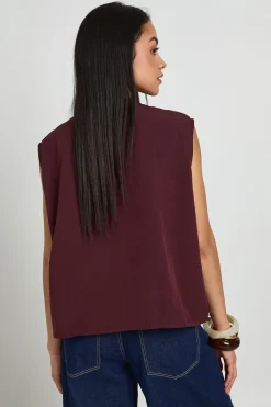 boohoo Chemise Sans Manches À Fermeture Éclair<Femme Tops