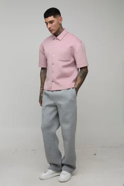 Chemise Scuba Chiné Ample et Oversize Tall