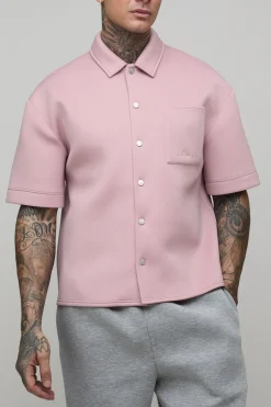 Chemise Scuba Chiné Ample et Oversize Tall