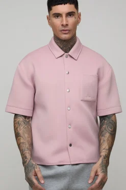 Chemise Scuba Chiné Ample et Oversize Tall