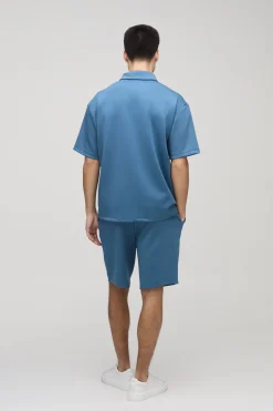 Chemise Scuba surdimensionnée à patte cachée