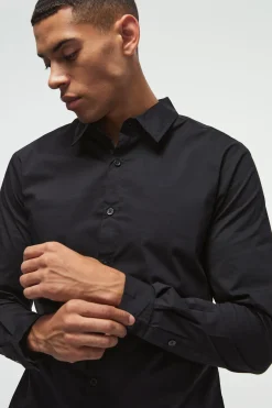 Chemise slim à manches longues