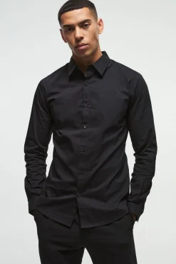 Chemise slim à manches longues