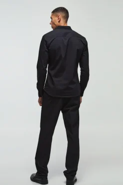 Chemise slim à manches longues