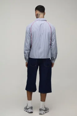 boohooMAN Chemise Sport Haute Oversize Coupe Boxy Avec Passepoil Courbe<Homme Chemises|Tout Afficher