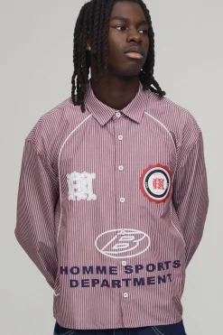 Chemise Sport Surdimensionnée Boxy À Passepoil Courbé