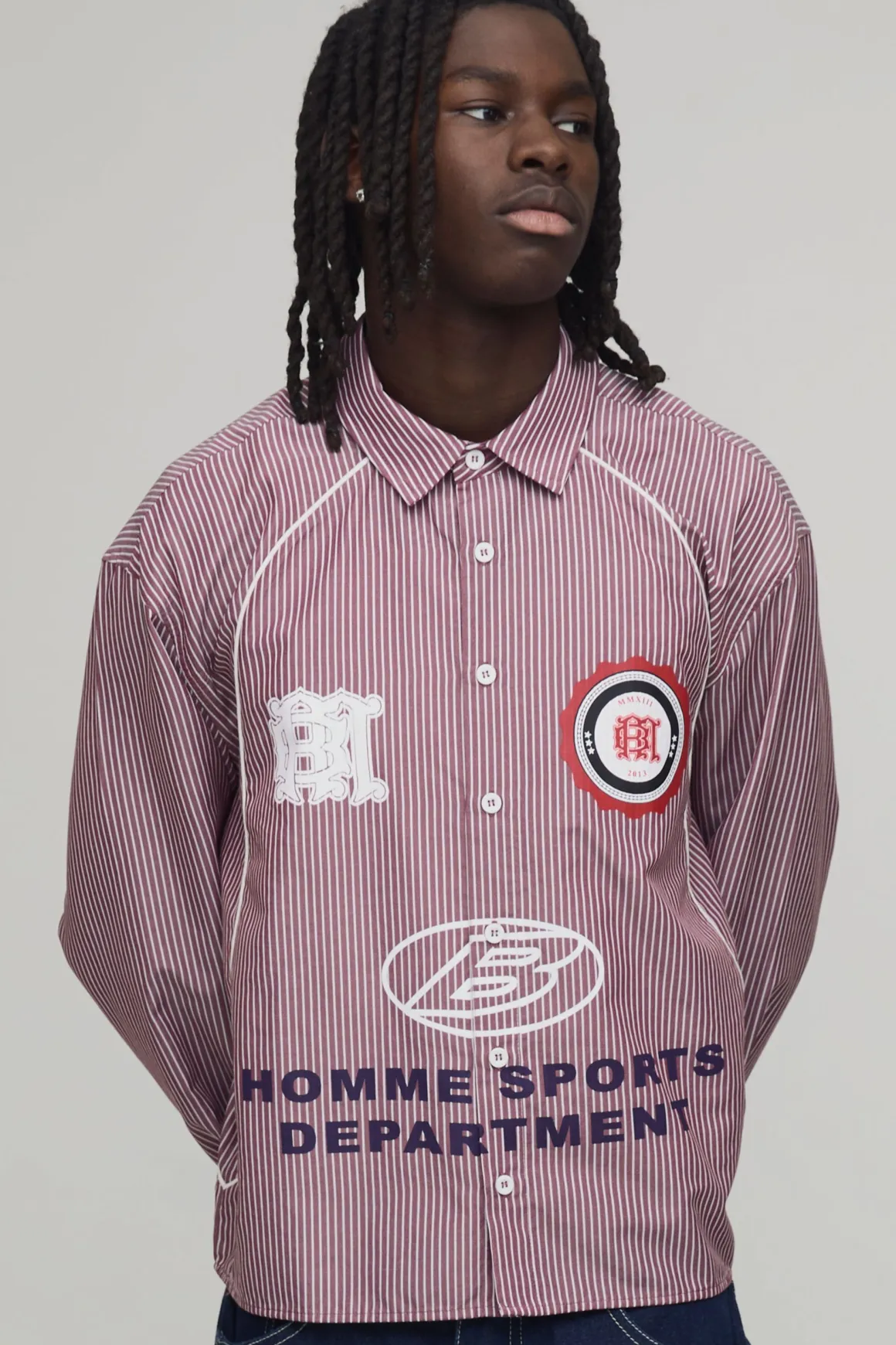Chemise Sport Surdimensionnée Boxy À Passepoil Courbé