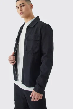 Chemise surchemise cargo en sergé, coupe régulière, et pantalon