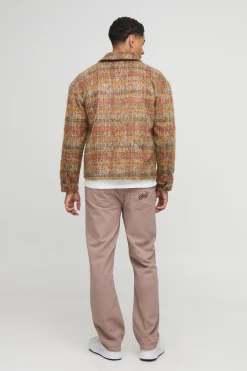 boohooMAN Chemise surchemise à carreaux brossée, coupe régulière et tissu épais<Homme Chemises Grande Taille|Chemises