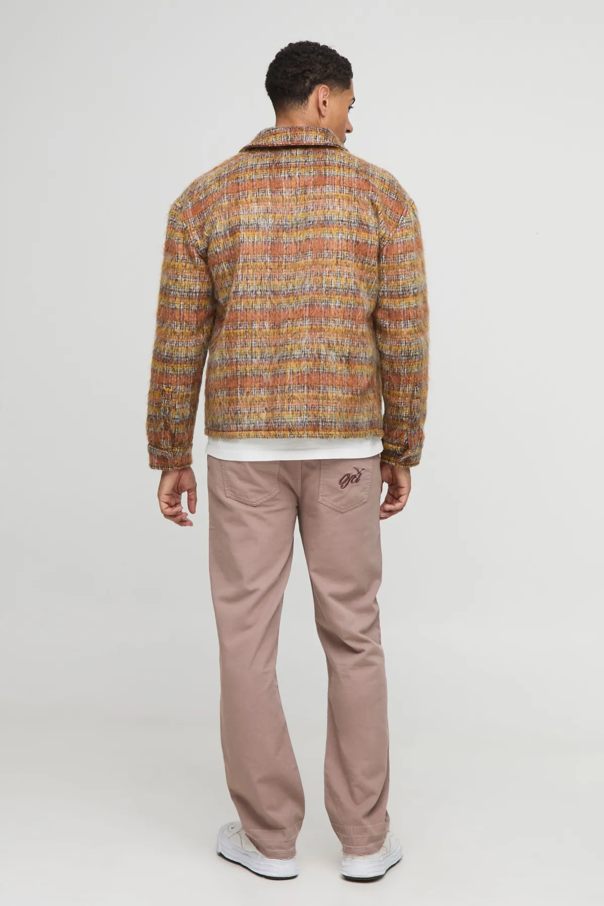 boohooMAN Chemise surchemise à carreaux brossée, coupe régulière et tissu épais<Homme Chemises Grande Taille|Chemises