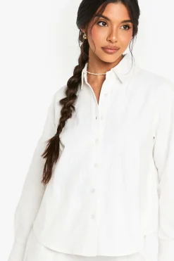 Chemise surdimensionnée en coton effet lin