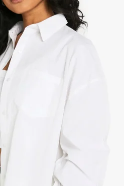 Chemise surdimensionnée en popeline de coton Boohoo Basics