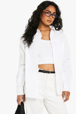 Chemise surdimensionnée en popeline de coton Boohoo Basics