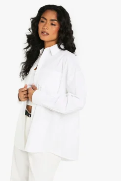 Chemise surdimensionnée en popeline de coton Boohoo Basics