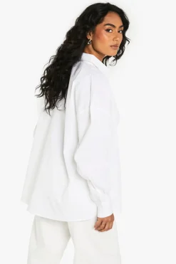 Chemise surdimensionnée en popeline de coton Boohoo Basics