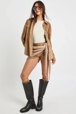 Chemise Surdimensionnée en Synthétique