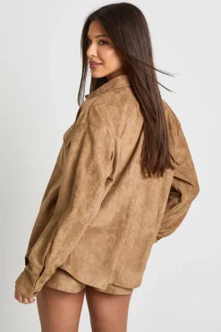 Chemise Surdimensionnée en Synthétique