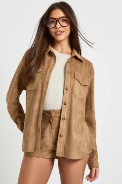 Chemise Surdimensionnée en Synthétique