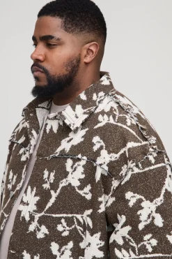 Chemise surdimensionnée en tapisserie florale Plus