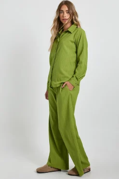 Chemise surdimensionnée froissée & Pantalon droit